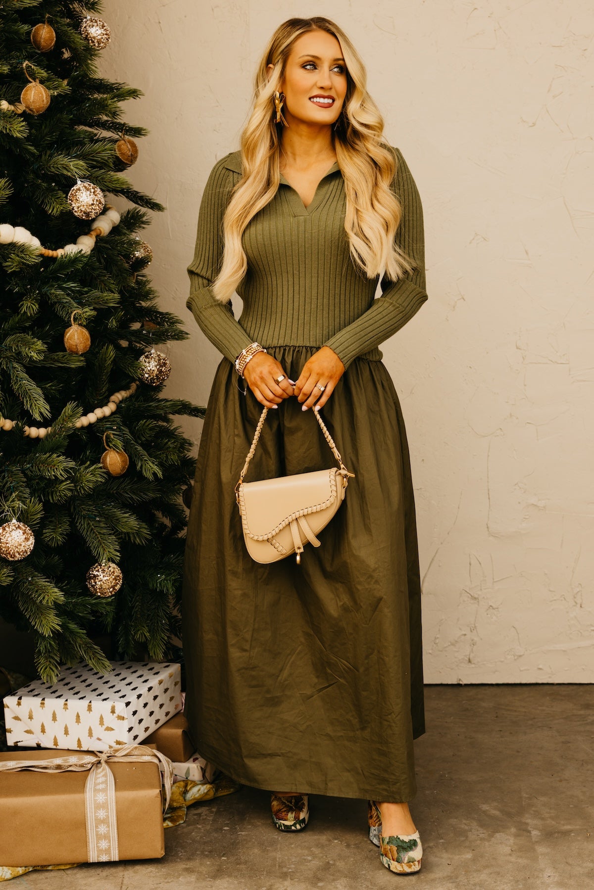 The Ashley Mixed Media Maxi Dress | MOD Boutique