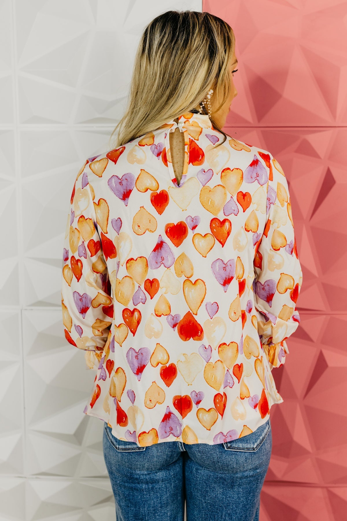 The Feasby Heart Print Blouse