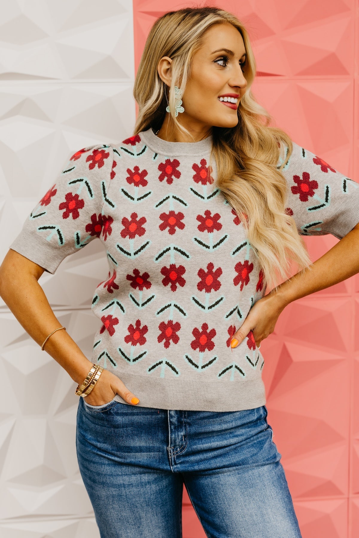 The Harmoni Floral Sweater Top