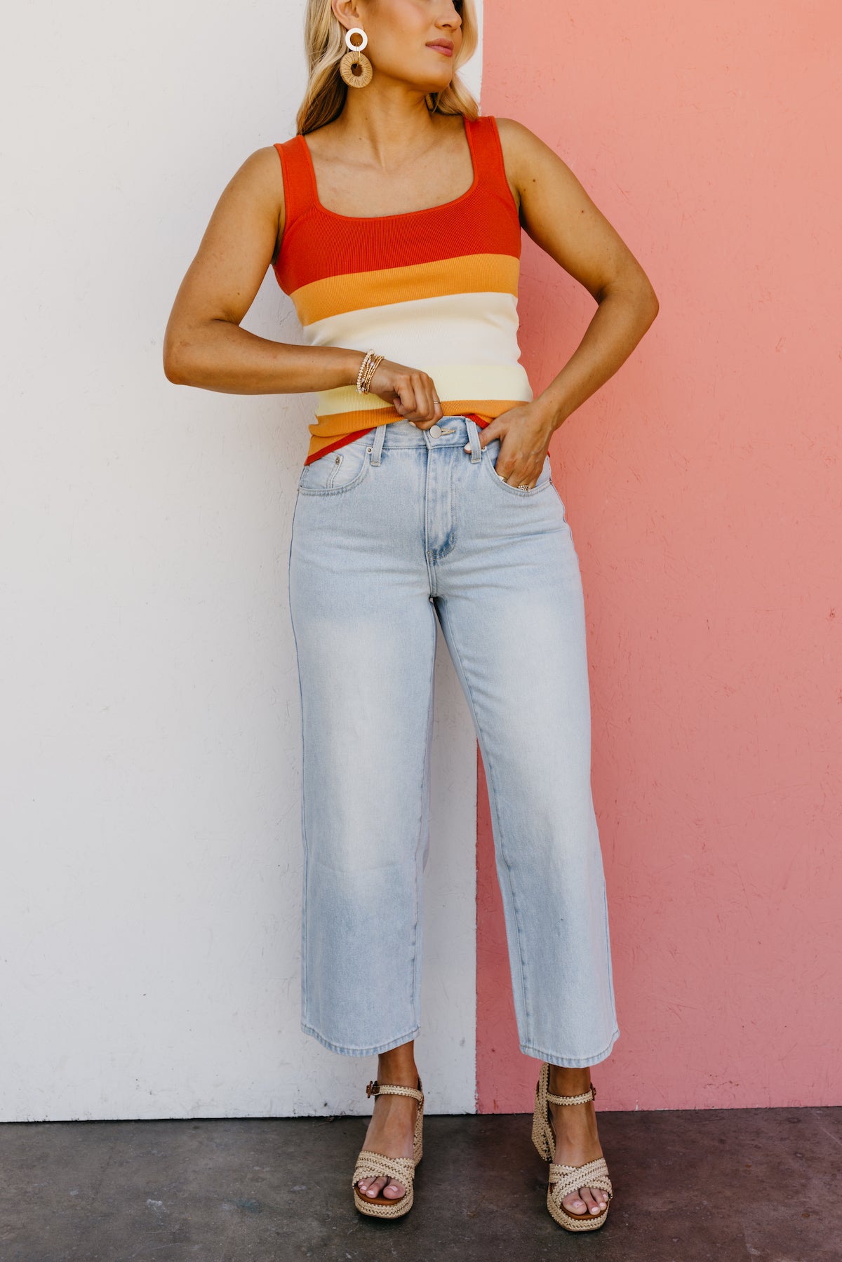 The Thea Adjustable Waist Crop Denim