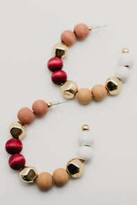 The Riley Multicolor Beaded Hoop Earring