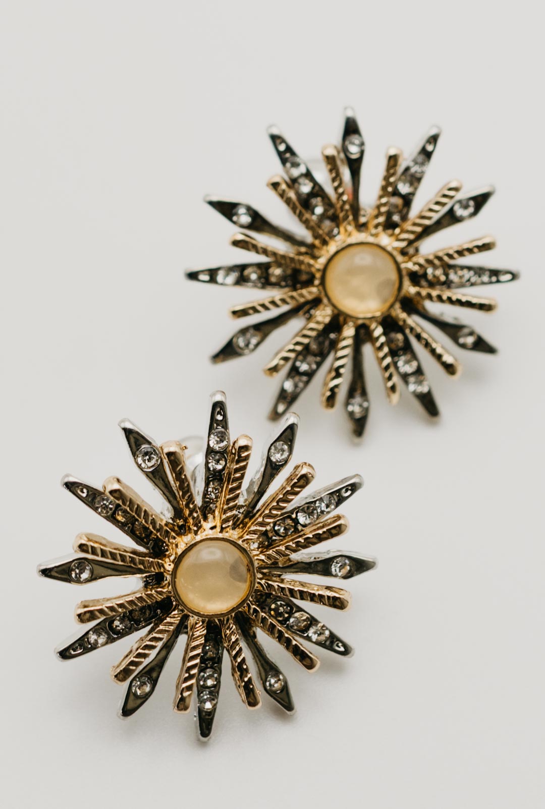 The Regis Two Tone Double Layer Earring