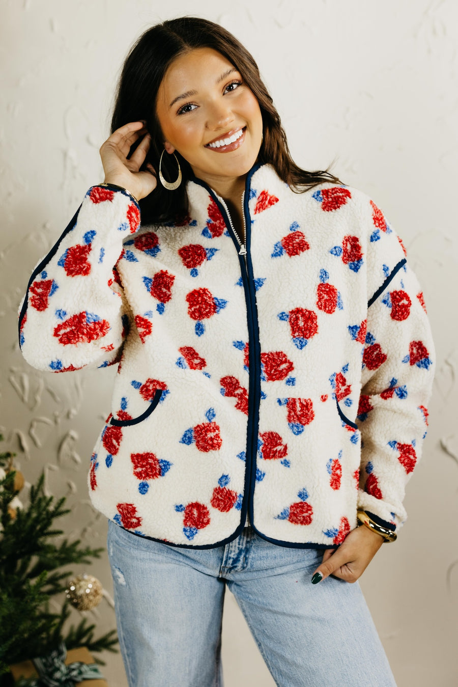 The Marsha Floral Fleece Jacket