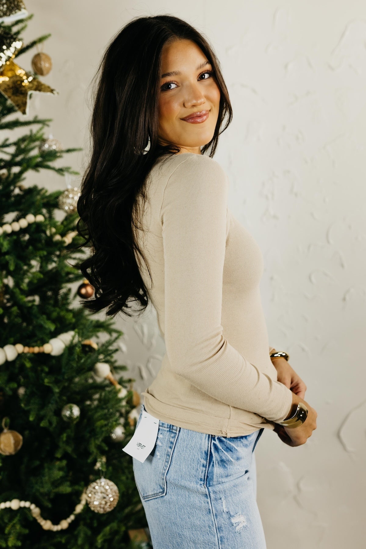 The Essential Long Sleeve Mini Ribbed Tee