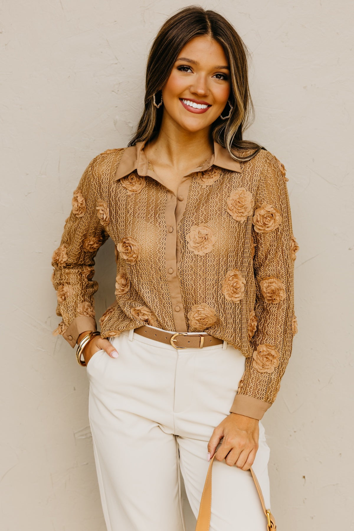 The Sonya Floral Knit Shirt