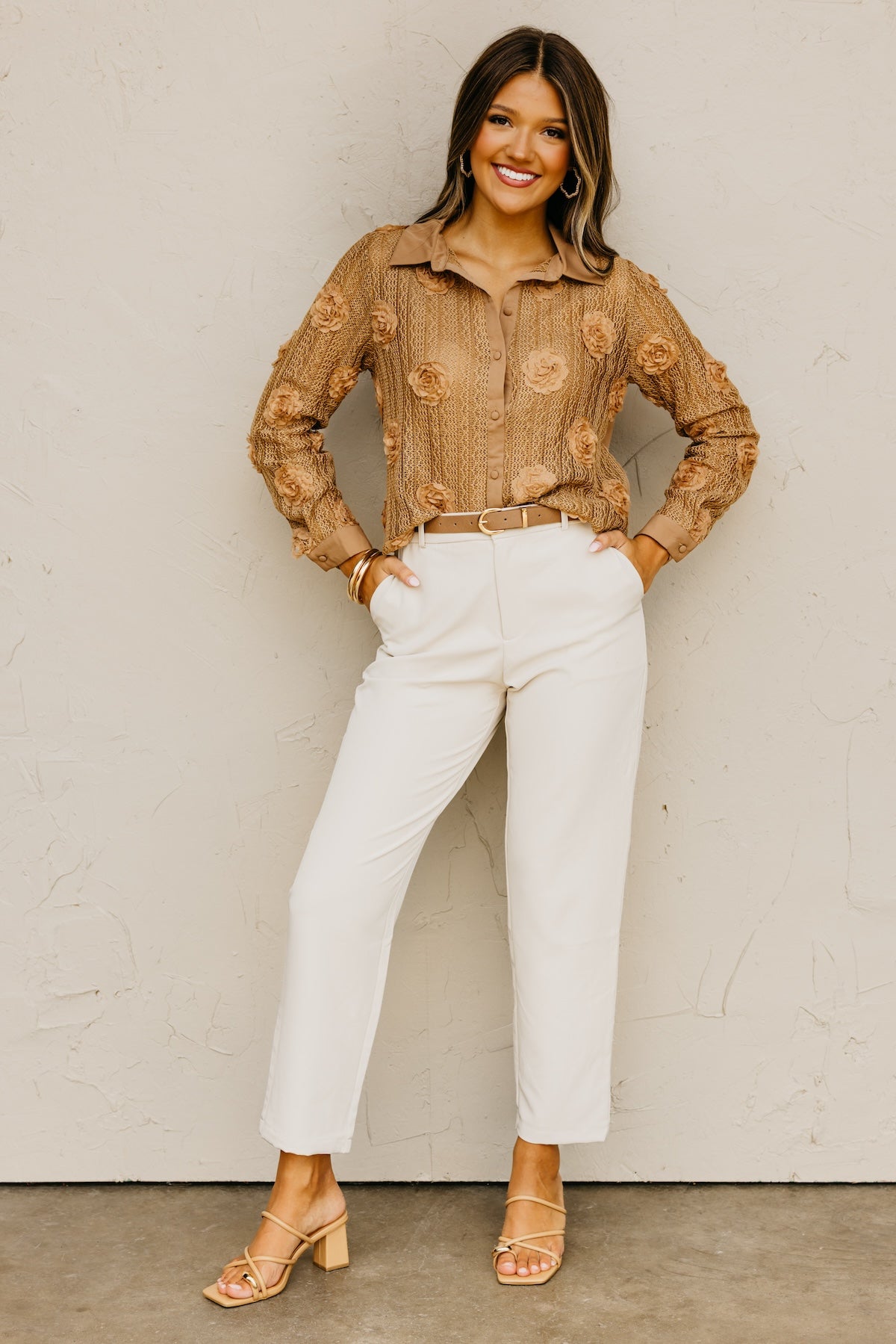 The Sonya Floral Knit Shirt