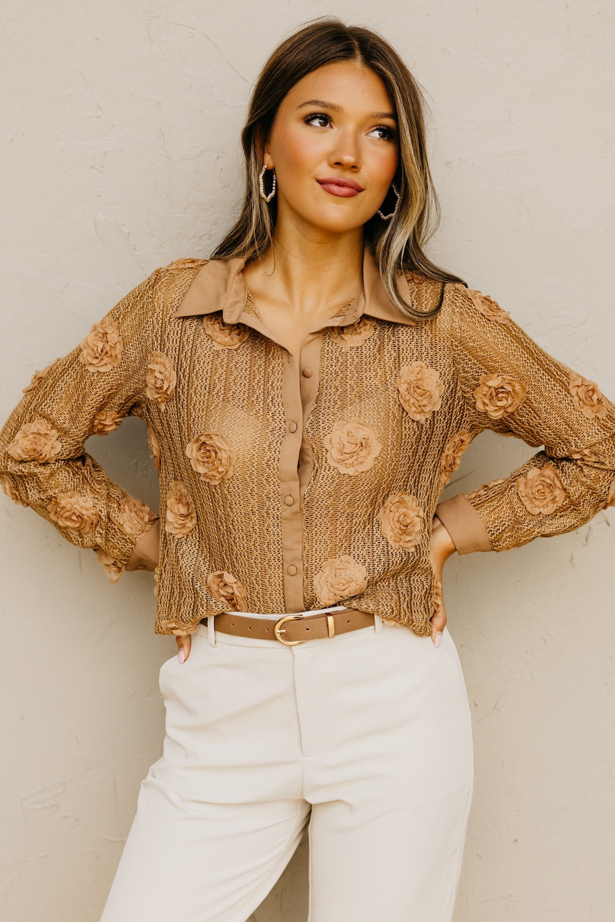 The Sonya Floral Knit Shirt