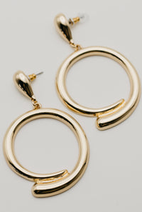 The Russ Teardrop And Overlap Hoop Earring