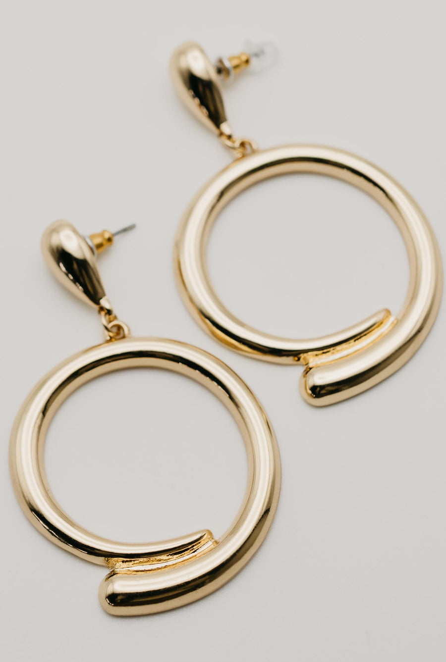 The Russ Teardrop And Overlap Hoop Earring