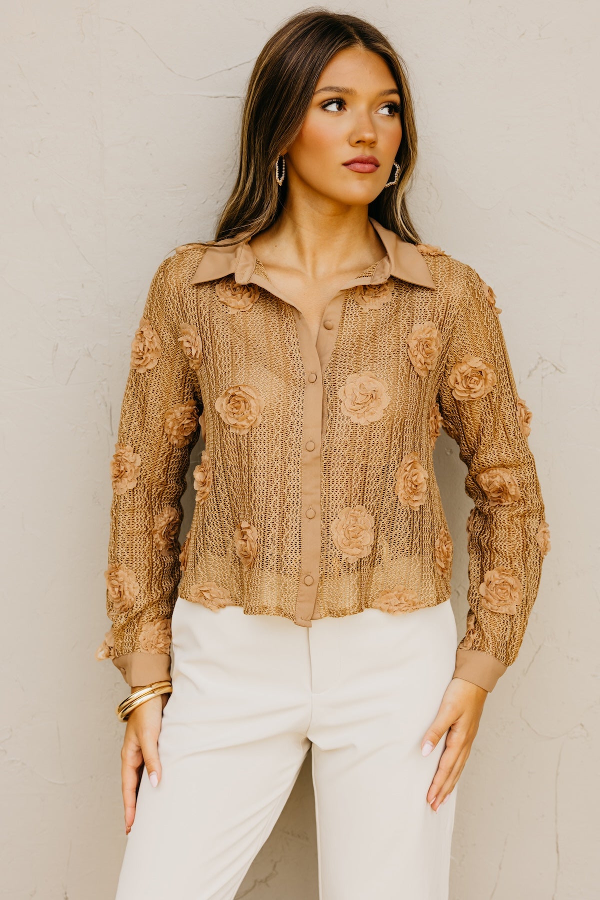 The Sonya Floral Knit Shirt