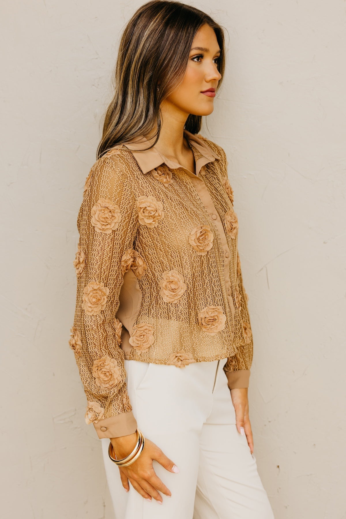 The Sonya Floral Knit Shirt