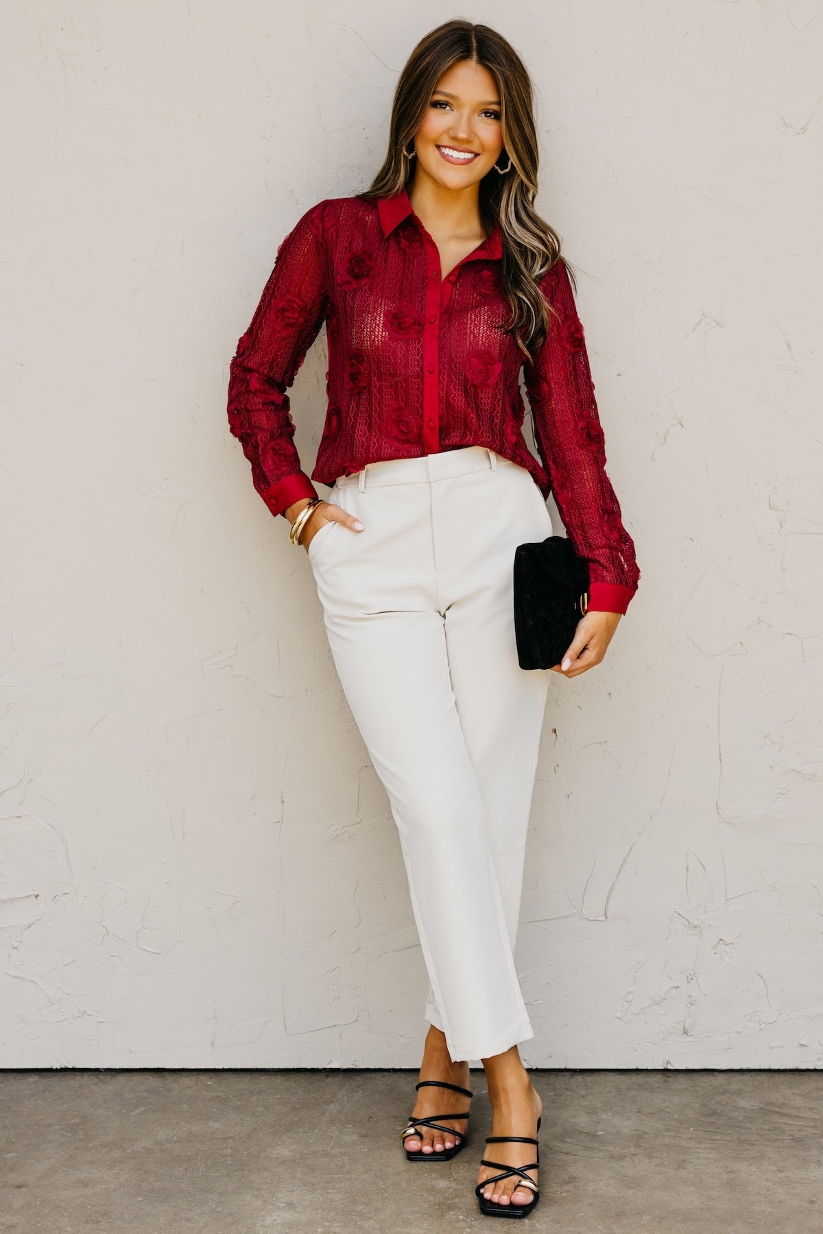 The Sonya Floral Knit Shirt