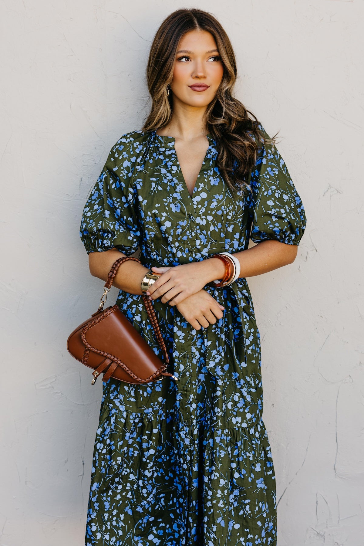 The Wynette Floral Tiered Midi Dress