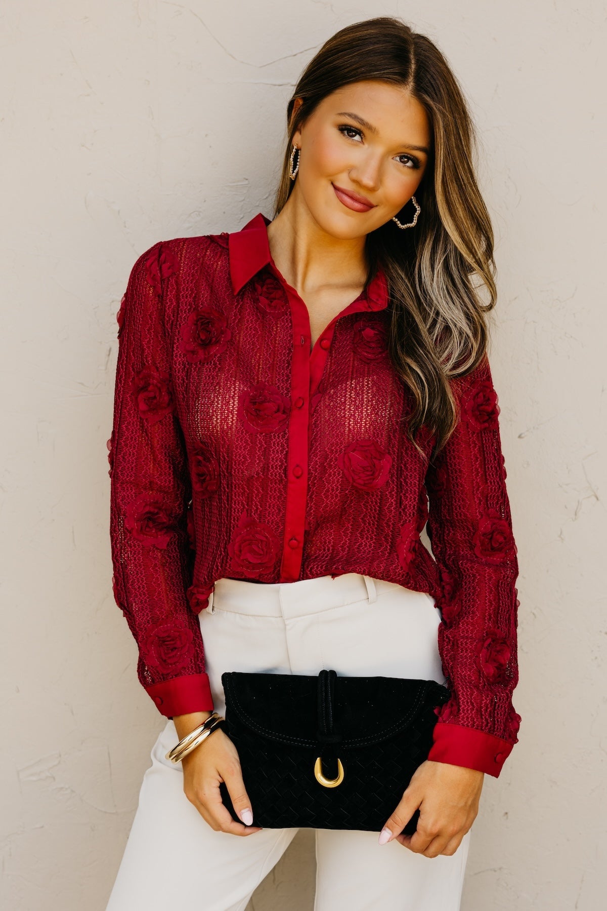 The Sonya Floral Knit Shirt