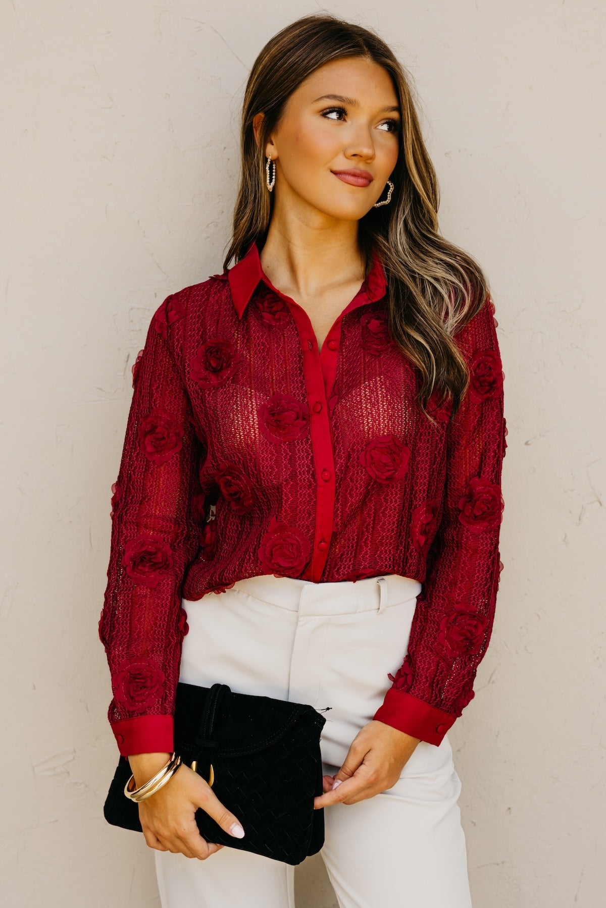 The Sonya Floral Knit Shirt