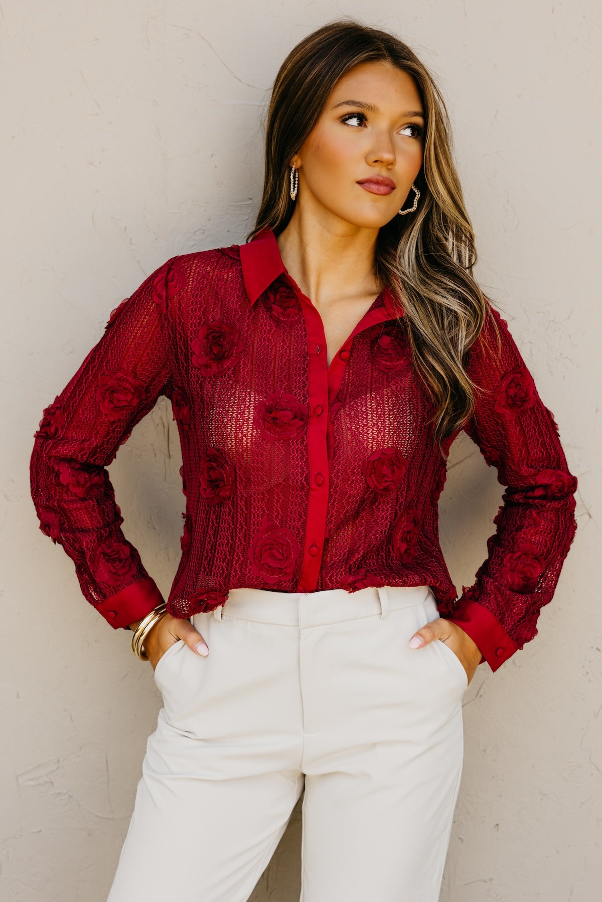 The Sonya Floral Knit Shirt