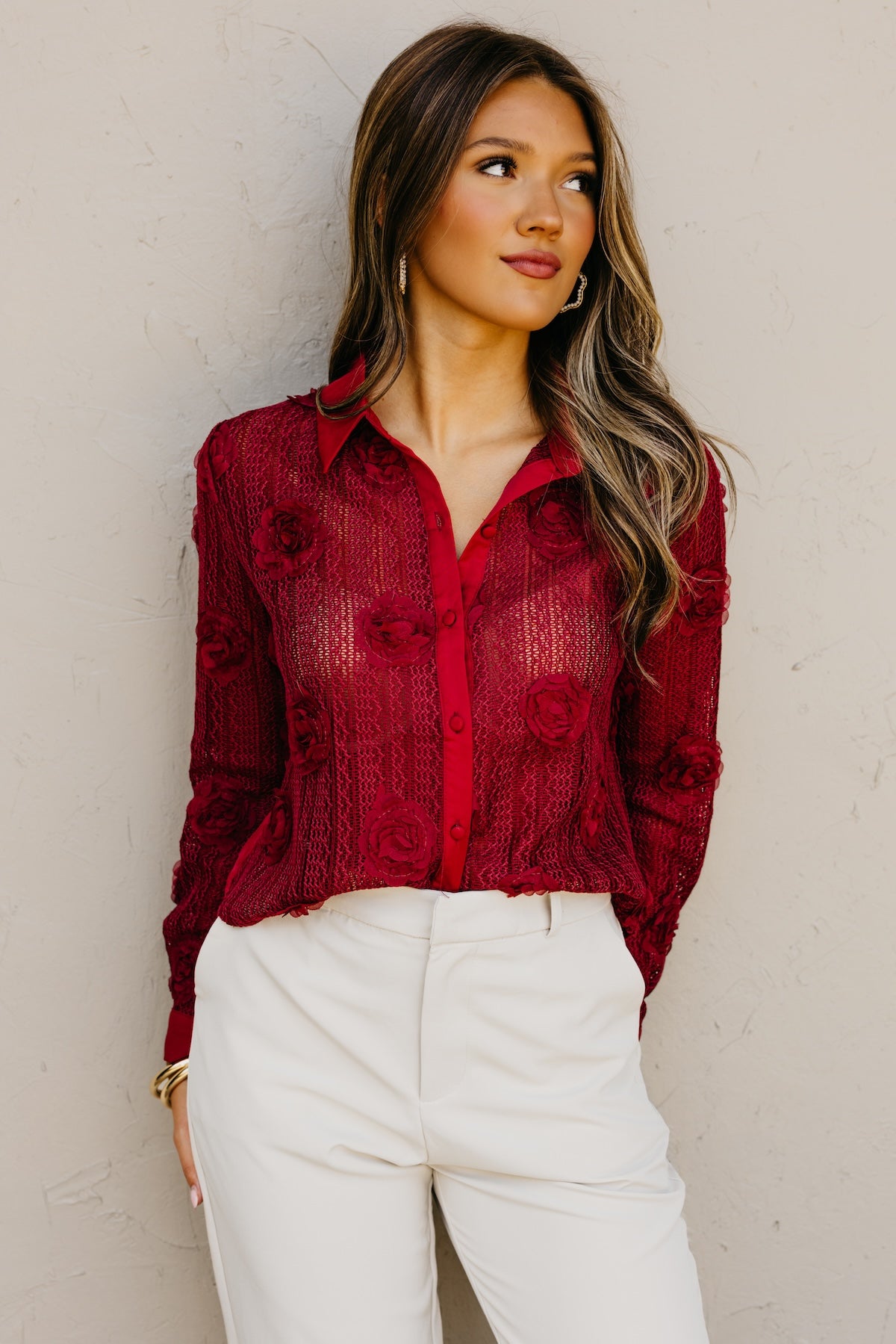 The Sonya Floral Knit Shirt