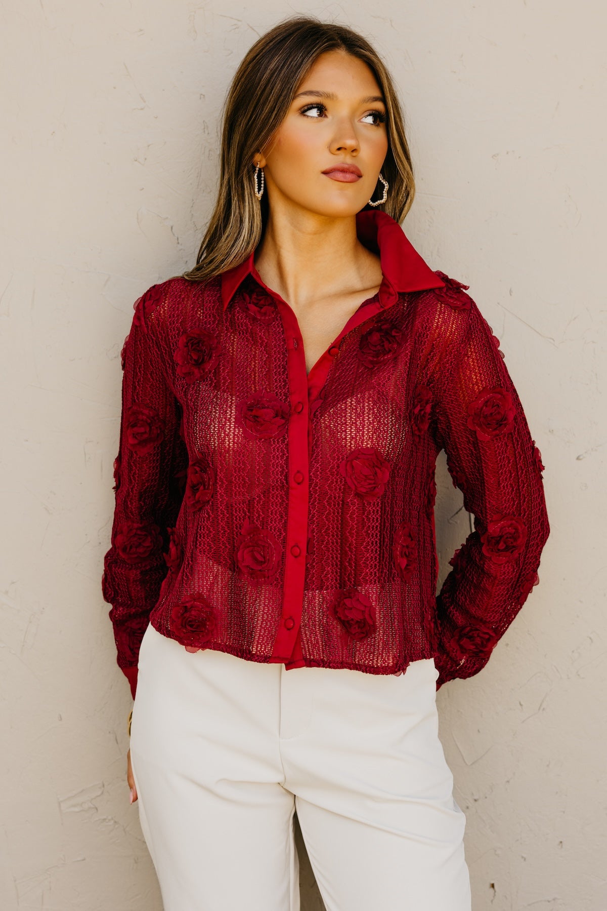 The Sonya Floral Knit Shirt