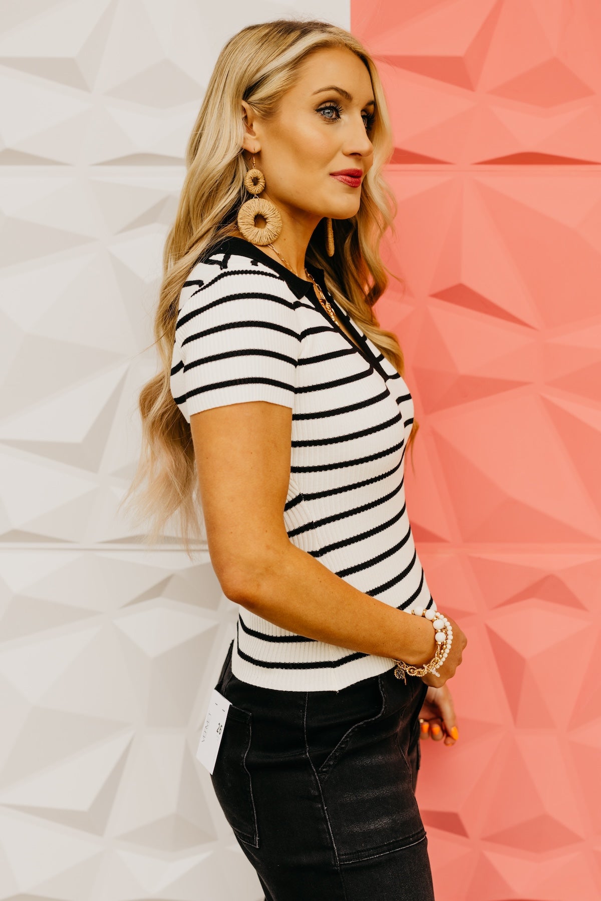 The Layton Collared Ribbed Top