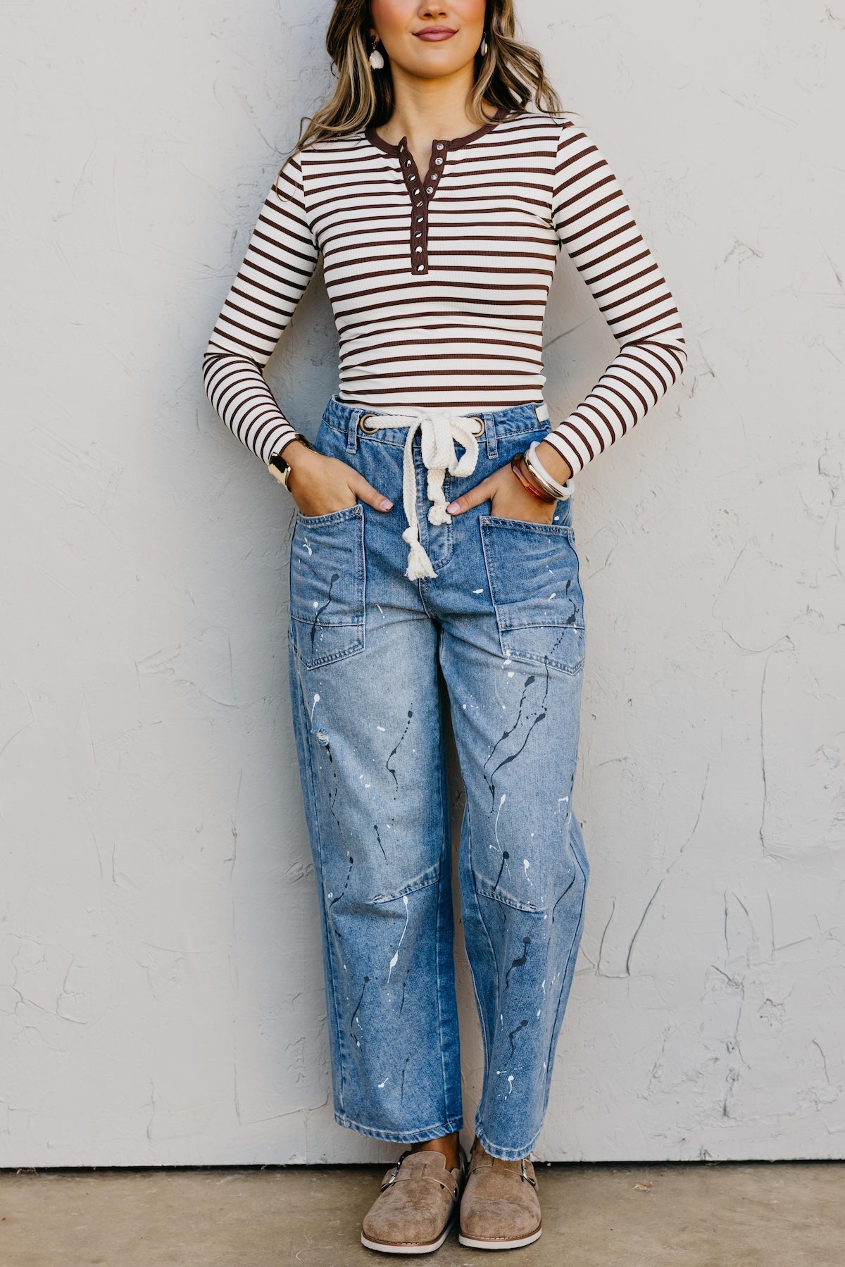 The Castiel Painted Rope Barrel Denim