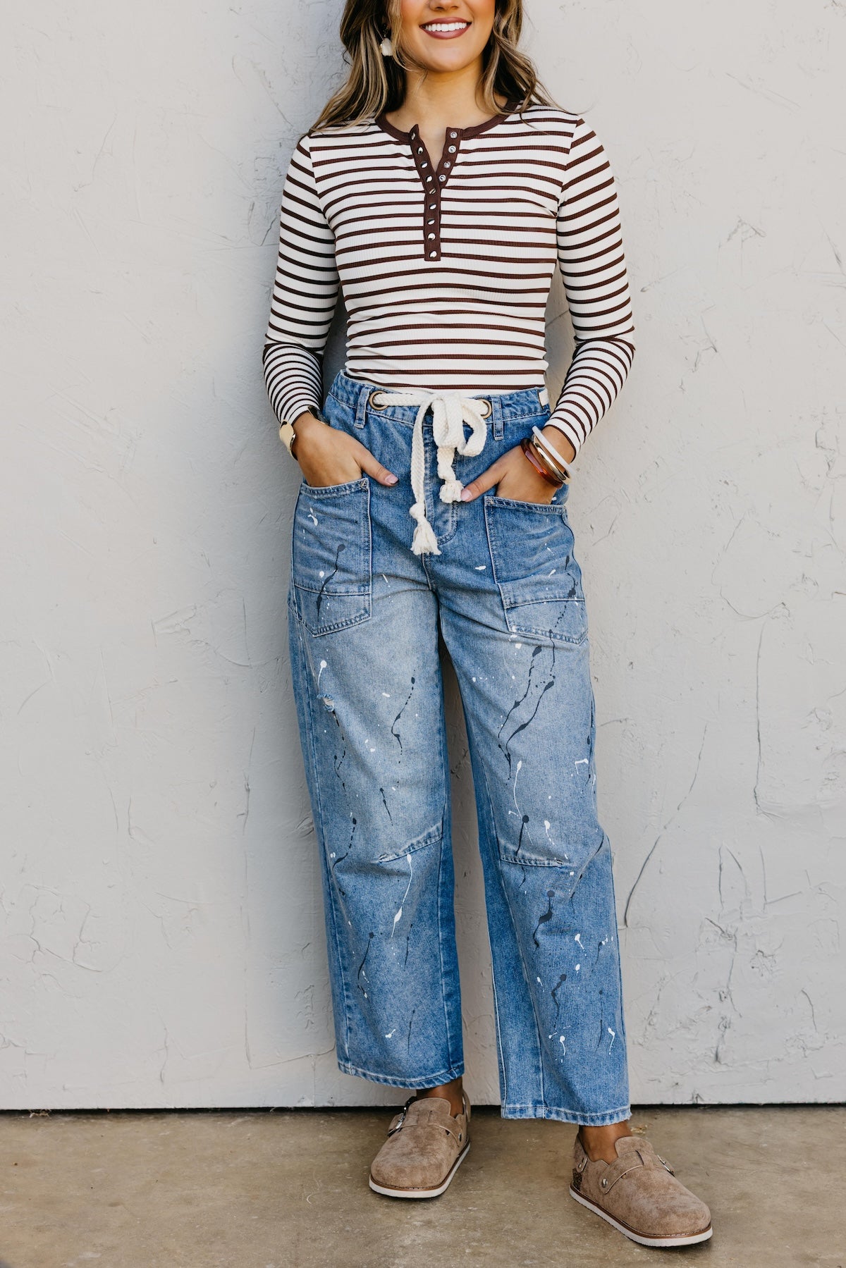 The Castiel Painted Rope Barrel Denim