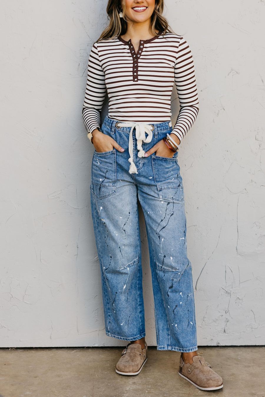 The Castiel Painted Rope Barrel Denim