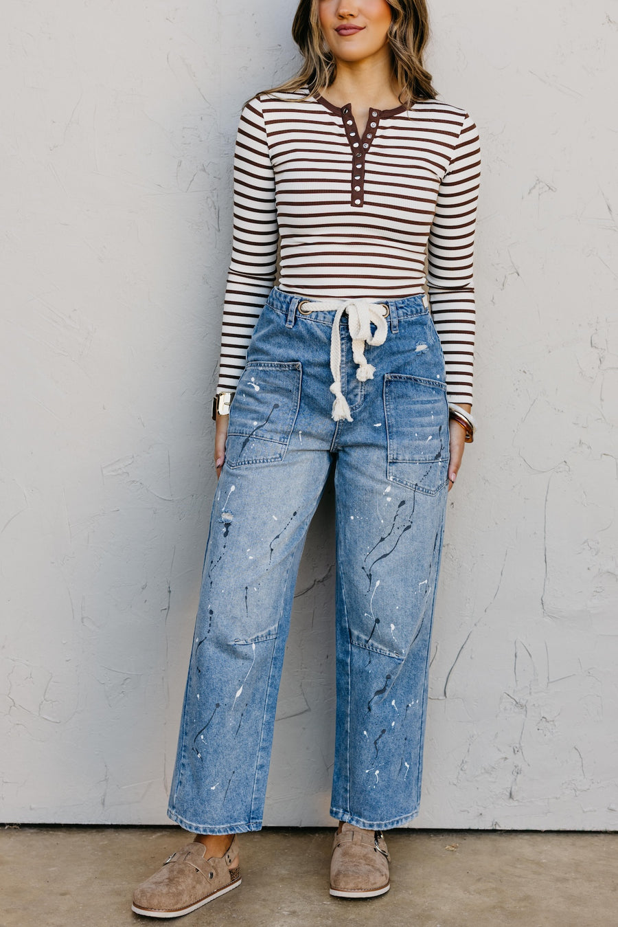 The Castiel Painted Rope Barrel Denim