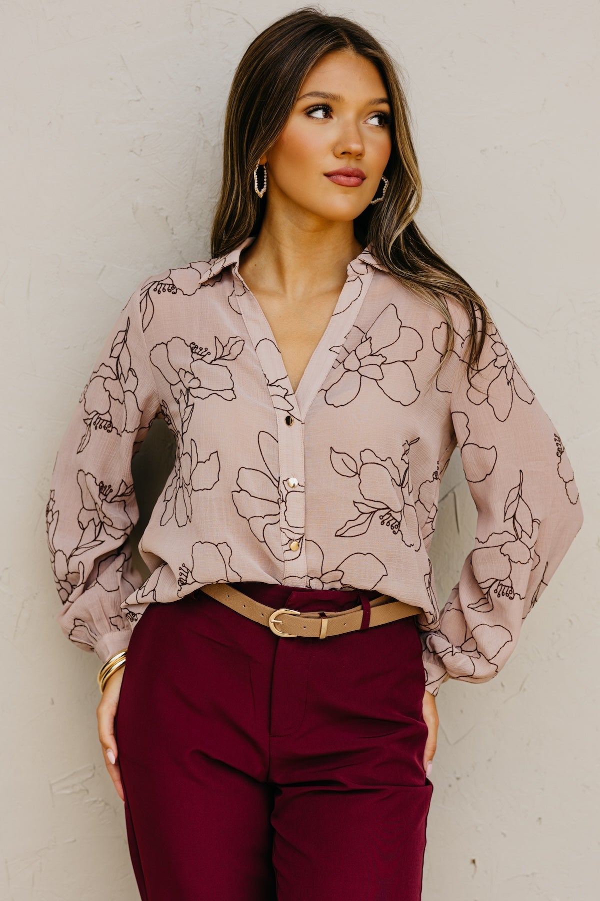 The Murph Floral Outline Shirt