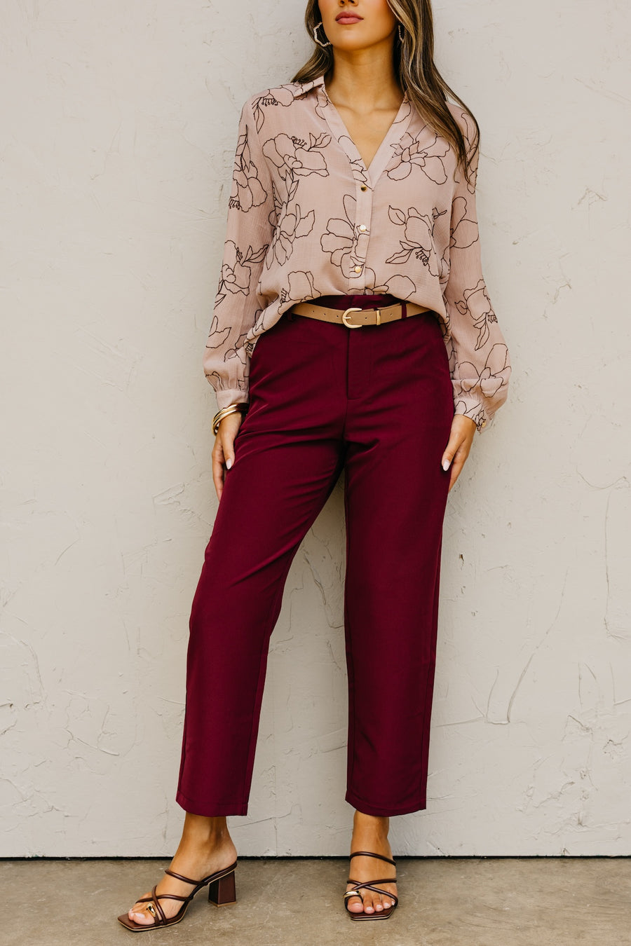 The Rylie Belted Trouser Pants