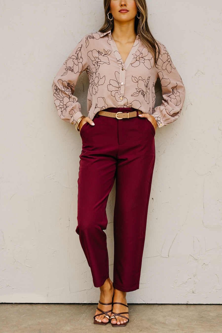 The Rylie Belted Trouser Pants