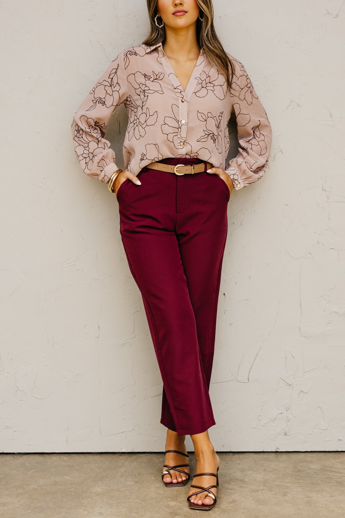 The Rylie Belted Trouser Pants