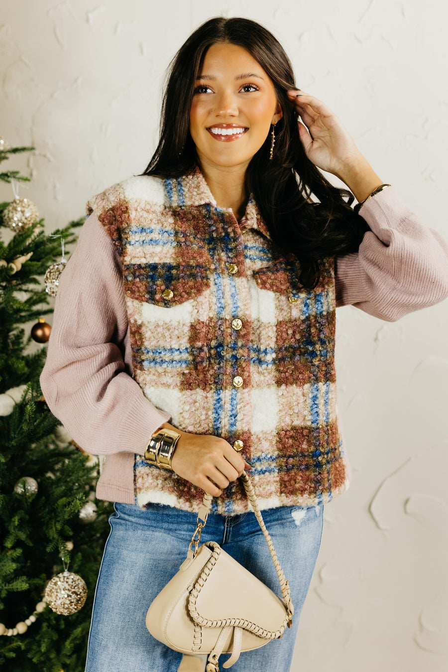 The Peyton Mixed Media Jacket