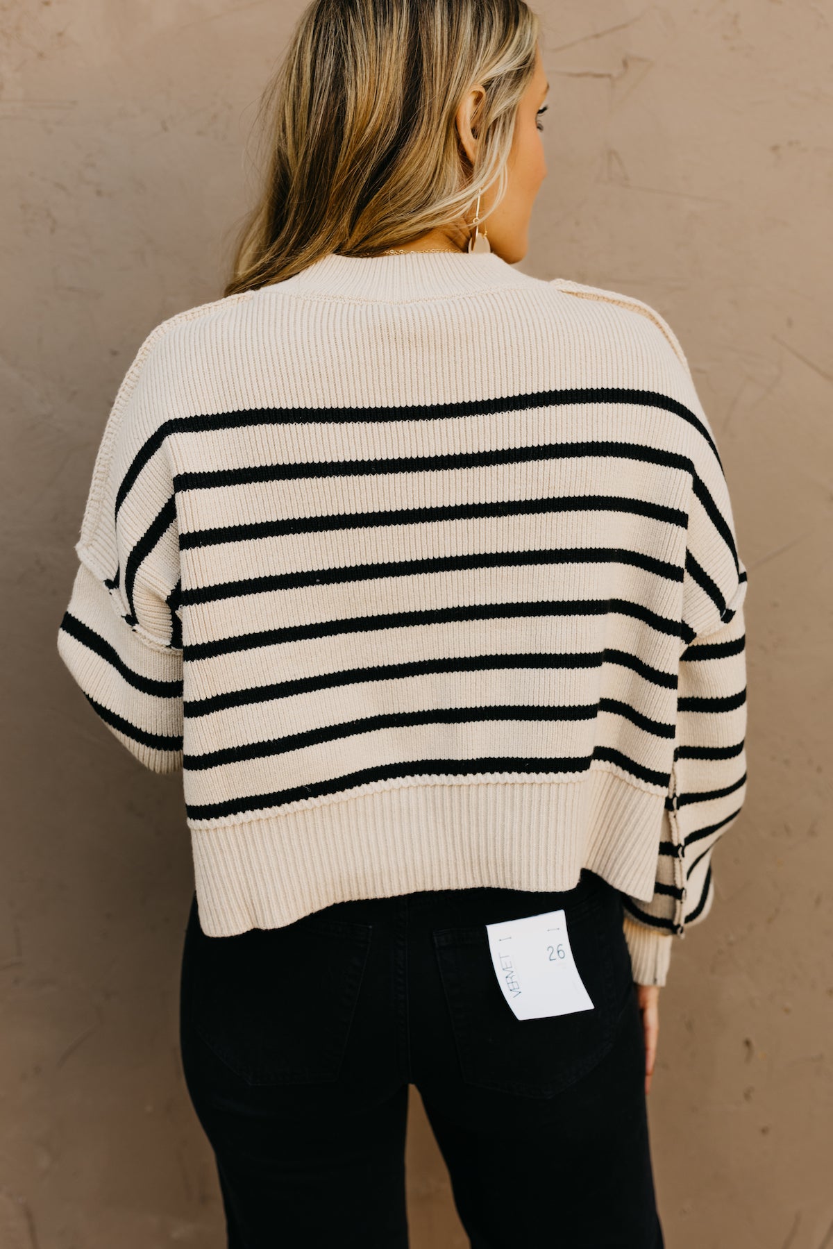 The Sysalie Reverse Seam Striped Sweater  - FINAL SALE