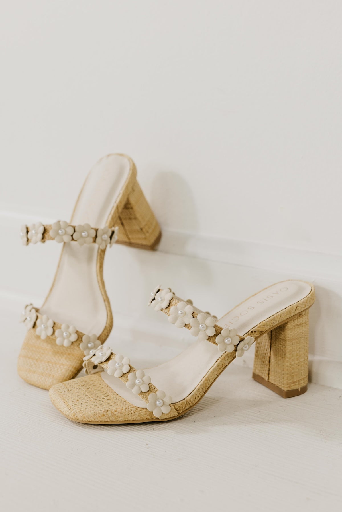 The Feliza Floral Raffia Heel