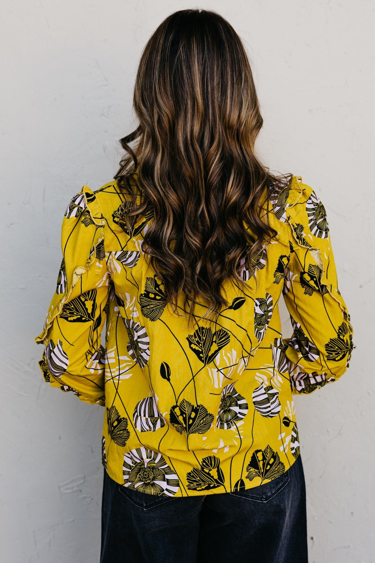 The Joey Printed Peasant Tie Top