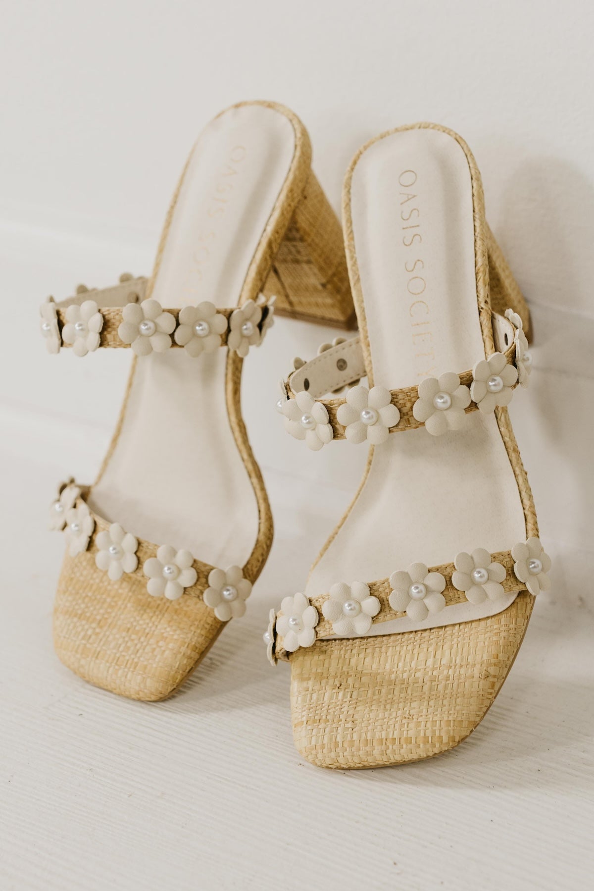 The Feliza Floral Raffia Heel