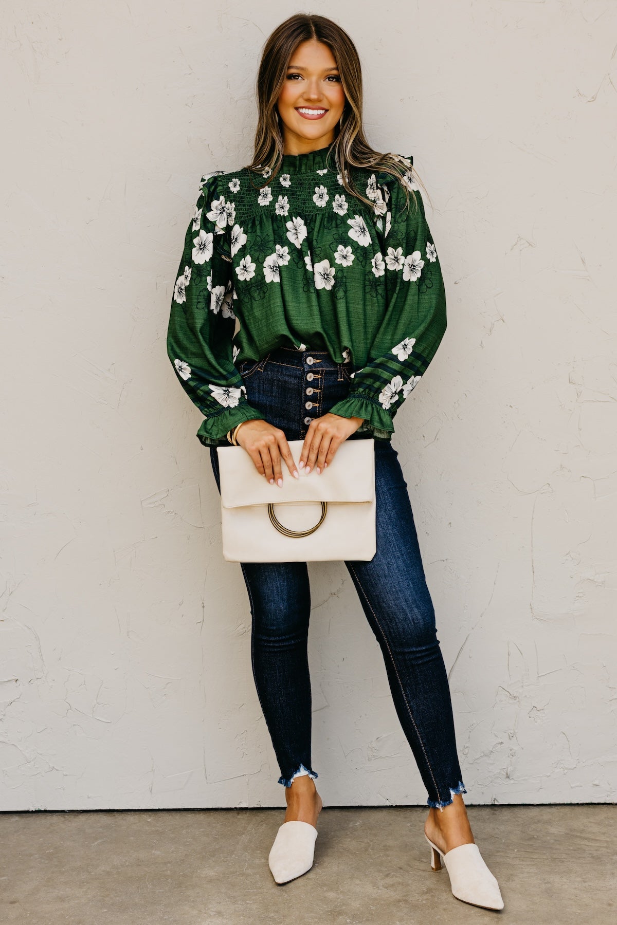 The Lunna Floral Smocked Top