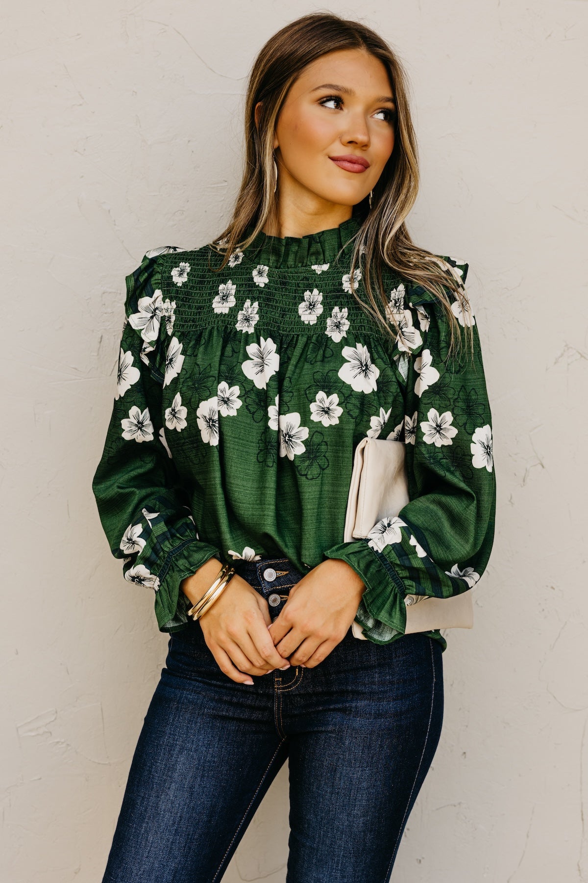 The Lunna Floral Smocked Top