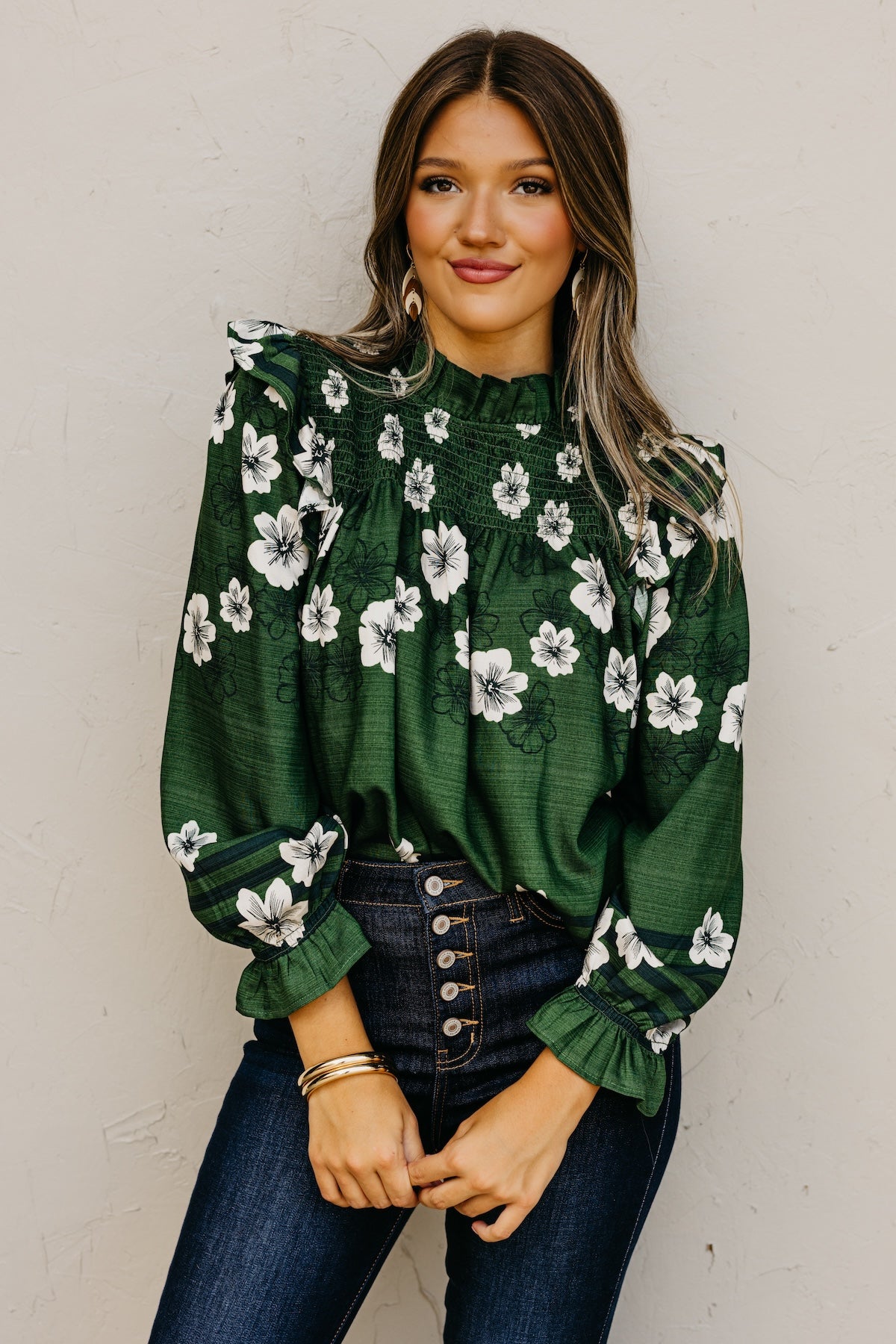 The Lunna Floral Smocked Top