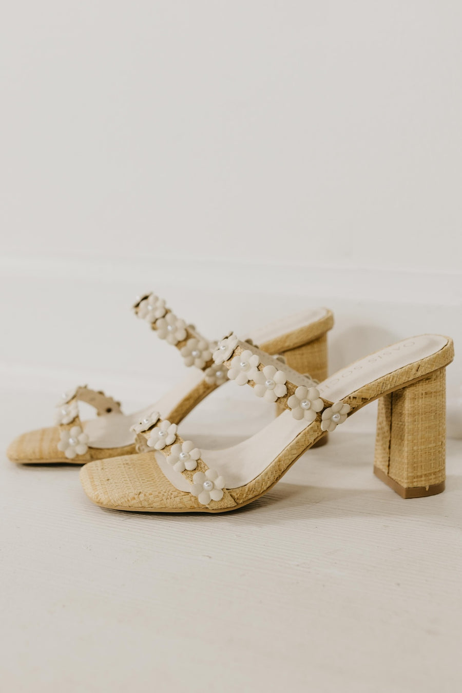 The Feliza Floral Raffia Heel