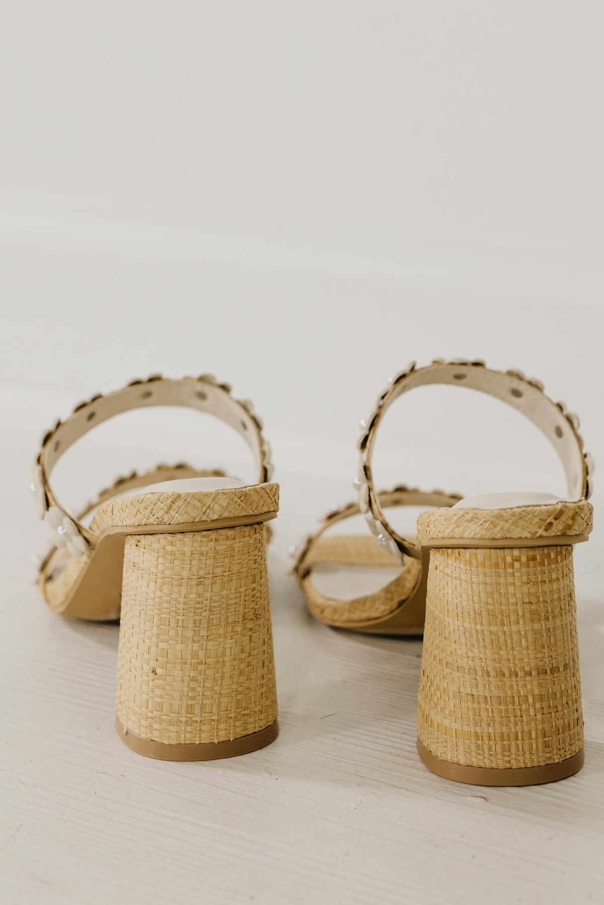 The Feliza Floral Raffia Heel