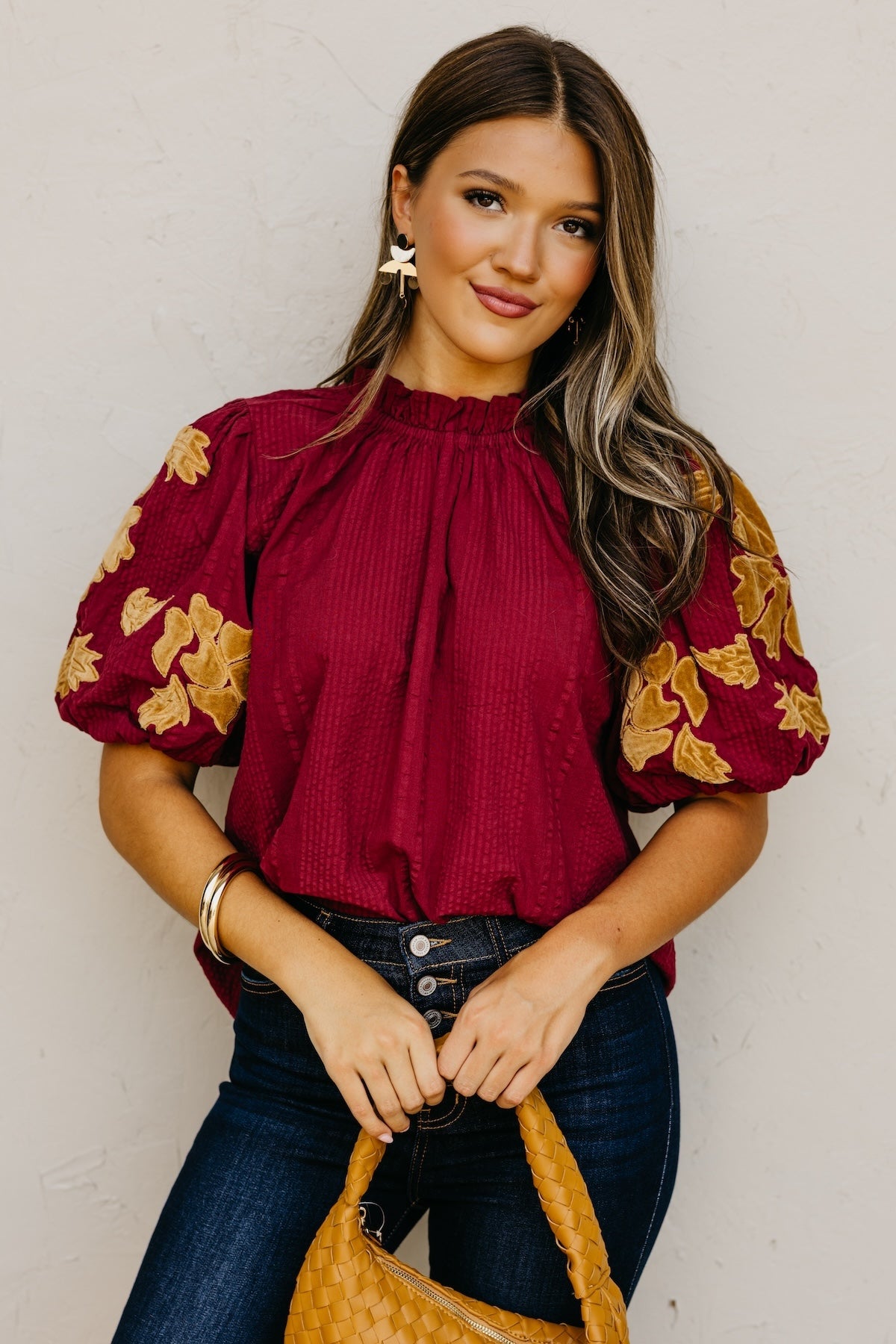 The Ramona Puff Sleeve Felt Top