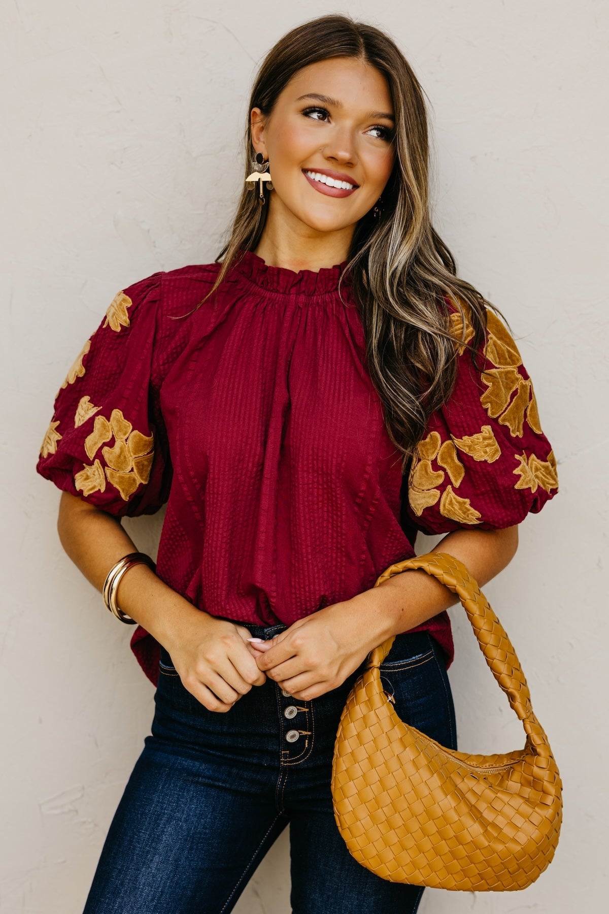 The Ramona Puff Sleeve Felt Top