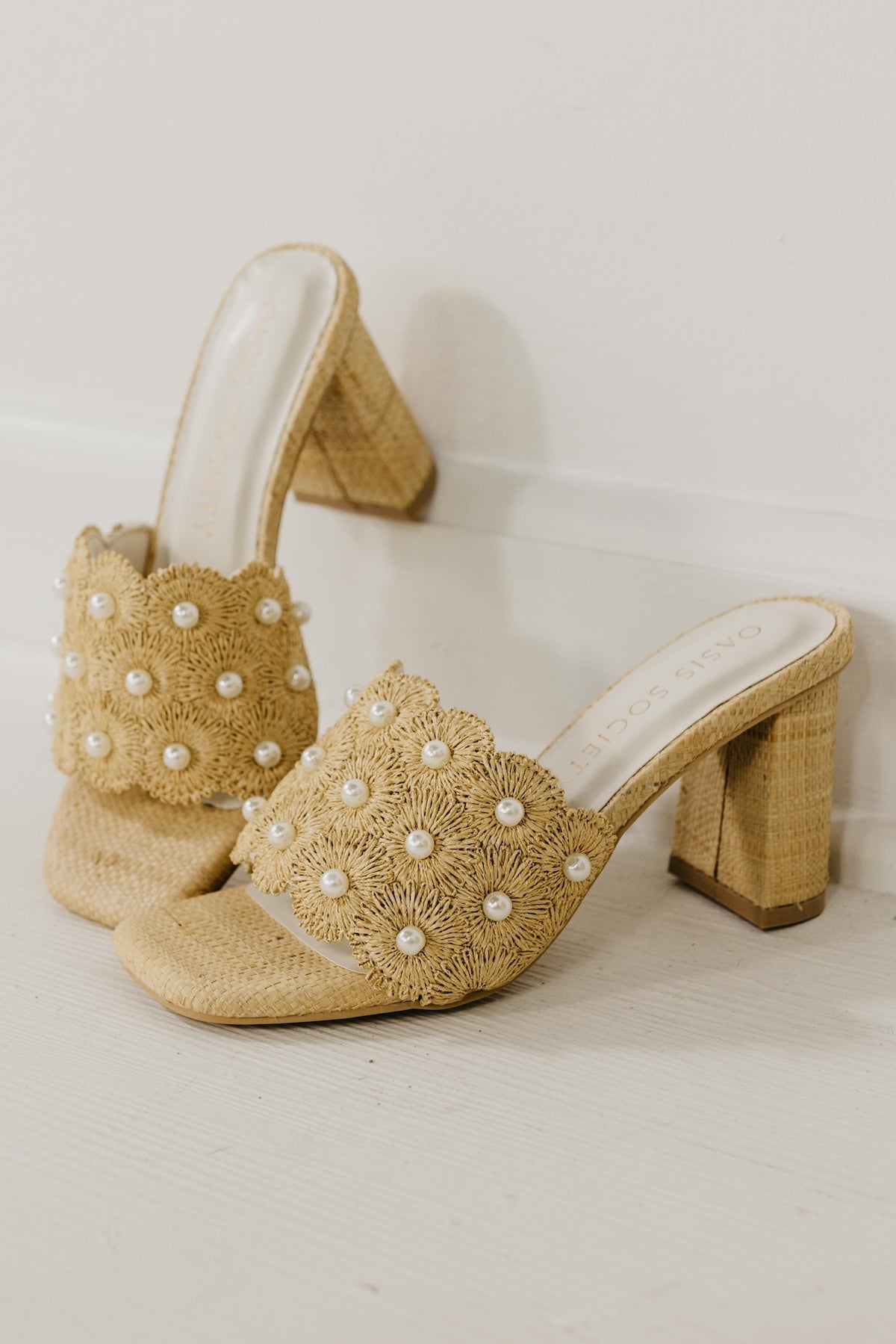 The Holland Pearl Raffia Heel