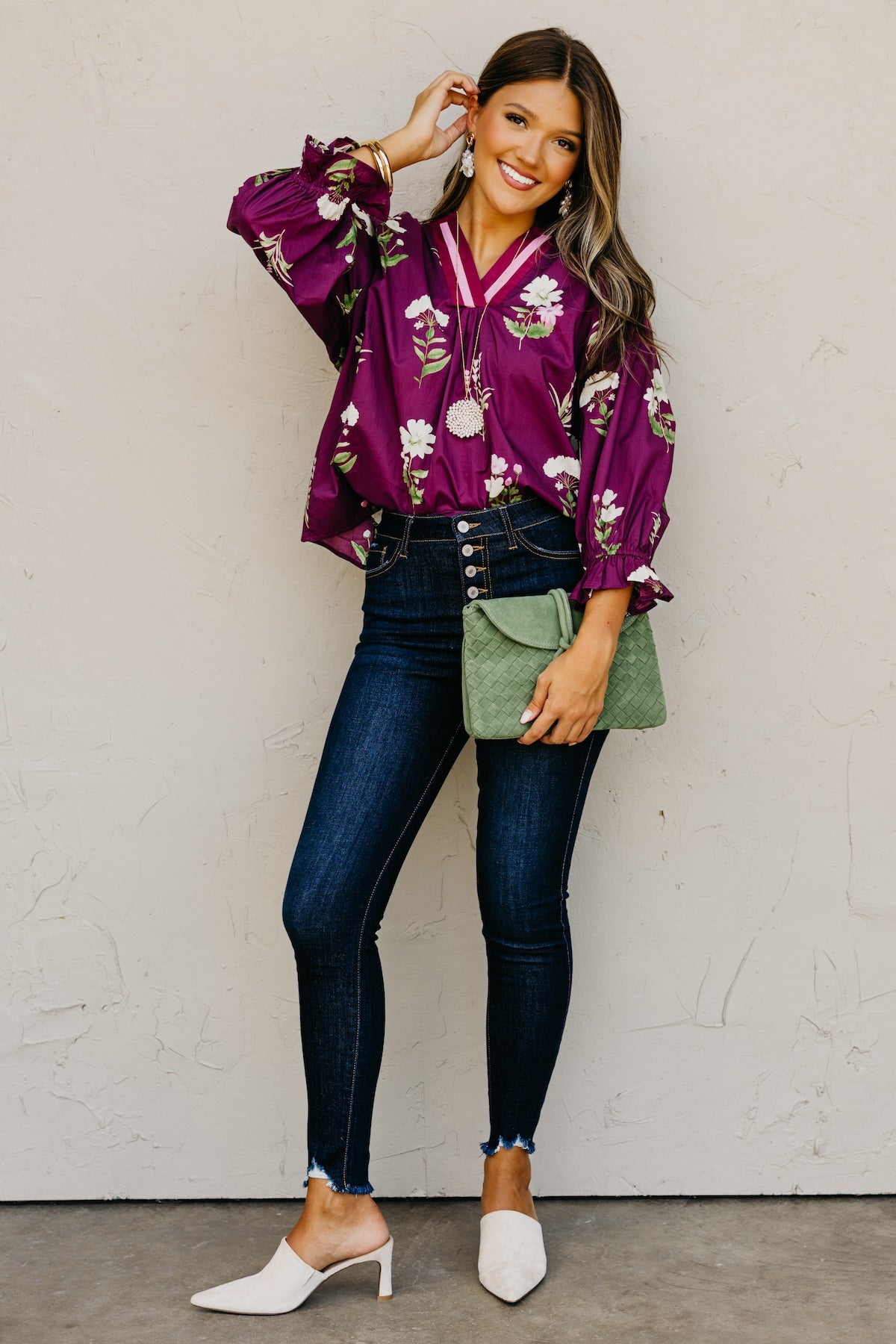 The Evelynn Woven Floral Top
