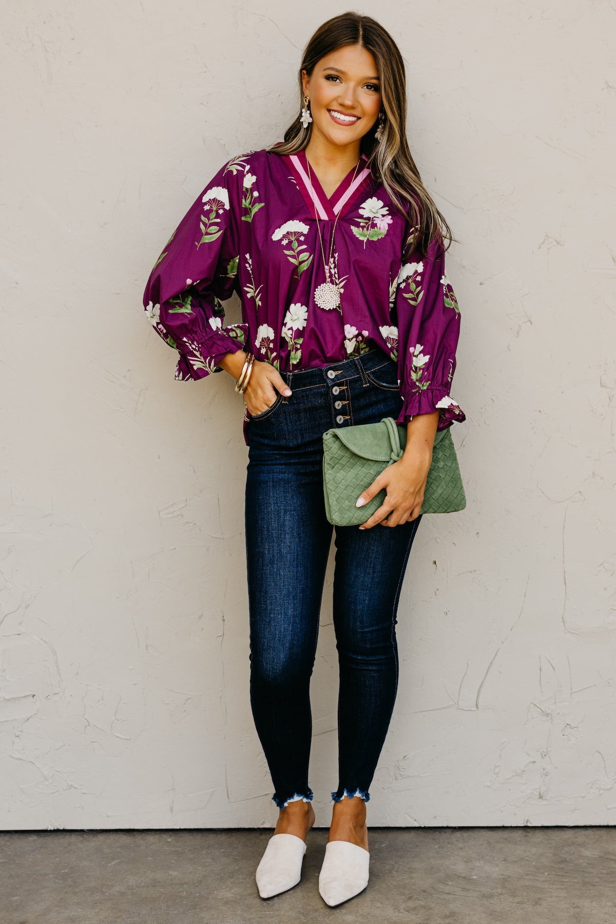 The Evelynn Woven Floral Top