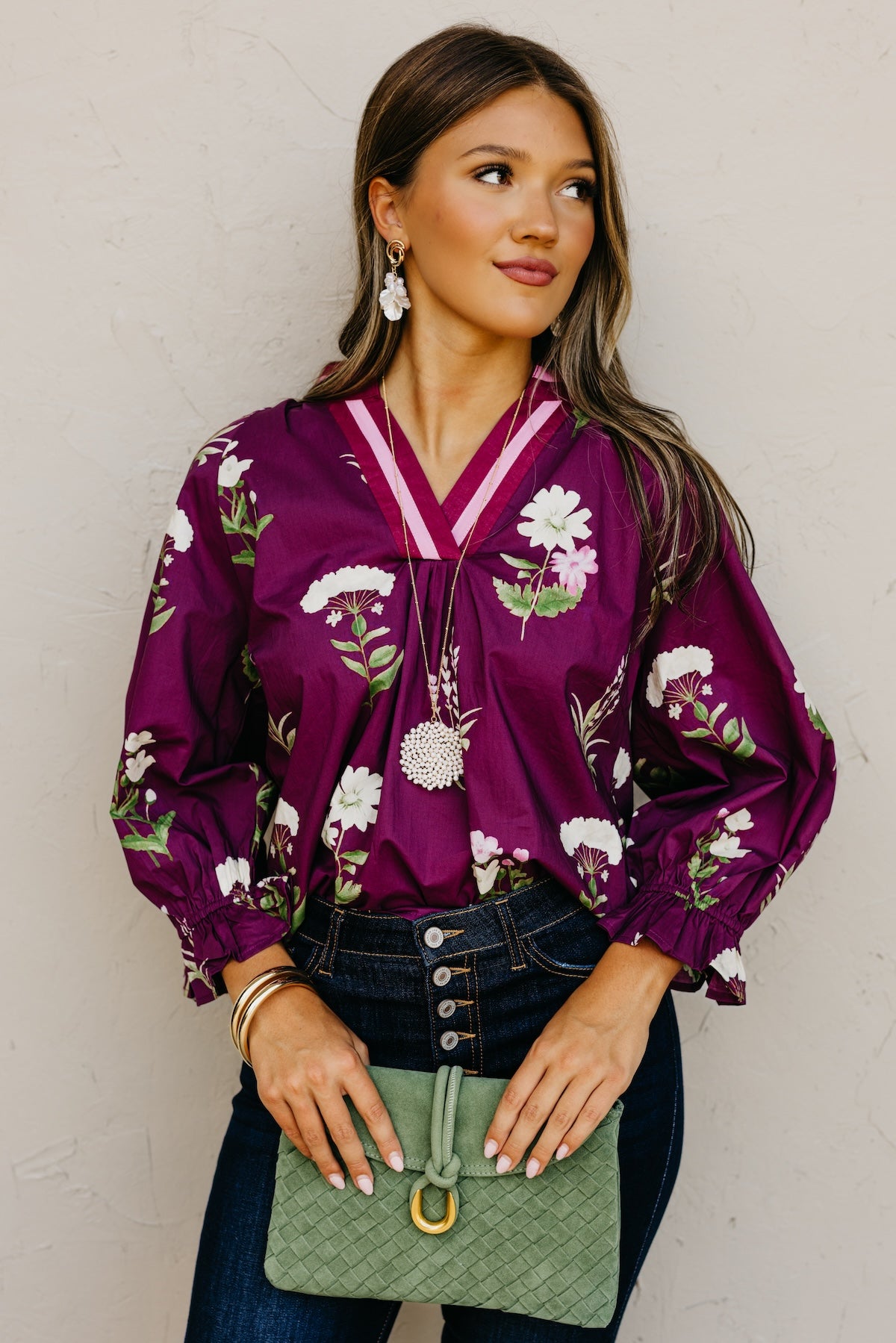 The Evelynn Woven Floral Top