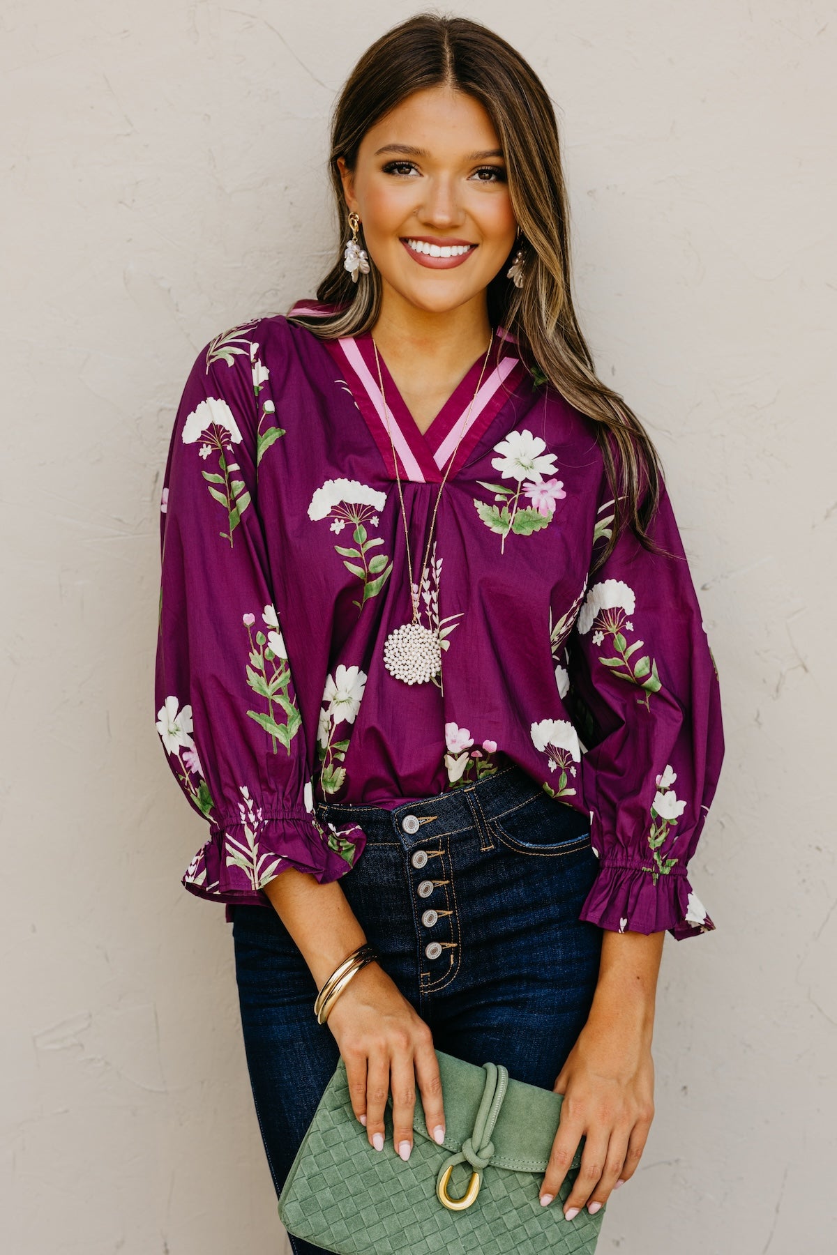 The Evelynn Woven Floral Top