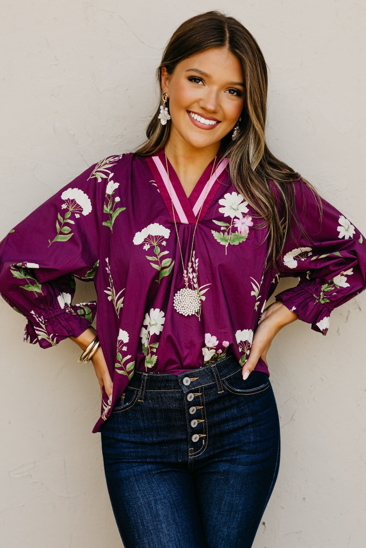 The Evelynn Woven Floral Top