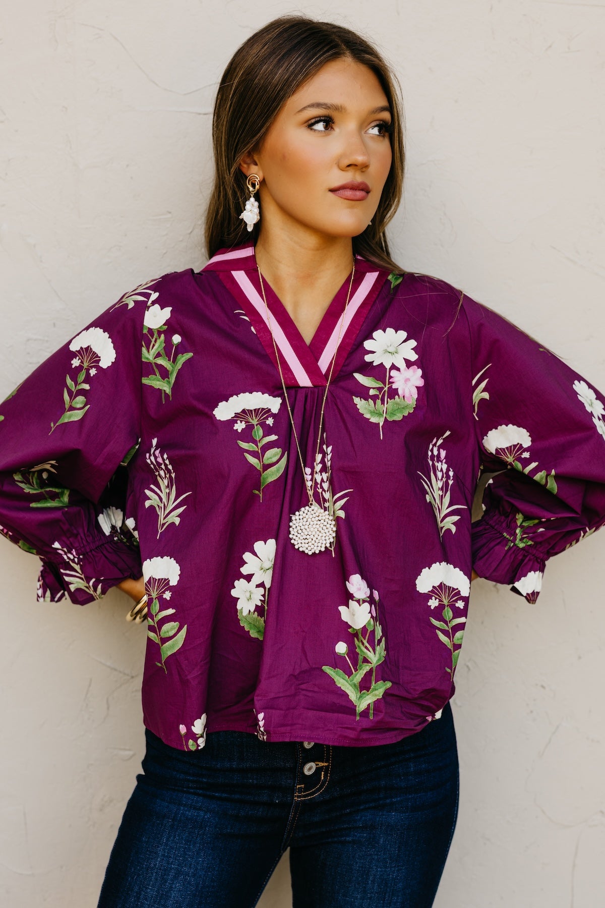 The Evelynn Woven Floral Top